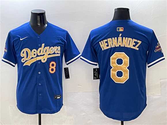 Men%27s Los Angeles Dodgers #8 Enrique Hernandez Royal 2025 Gold Collection Limited Stitched Jersey->los angeles dodgers->MLB Jersey